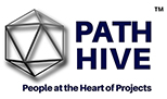 Logo: Hexagonal logo for PATH HIVE People at the heart of project